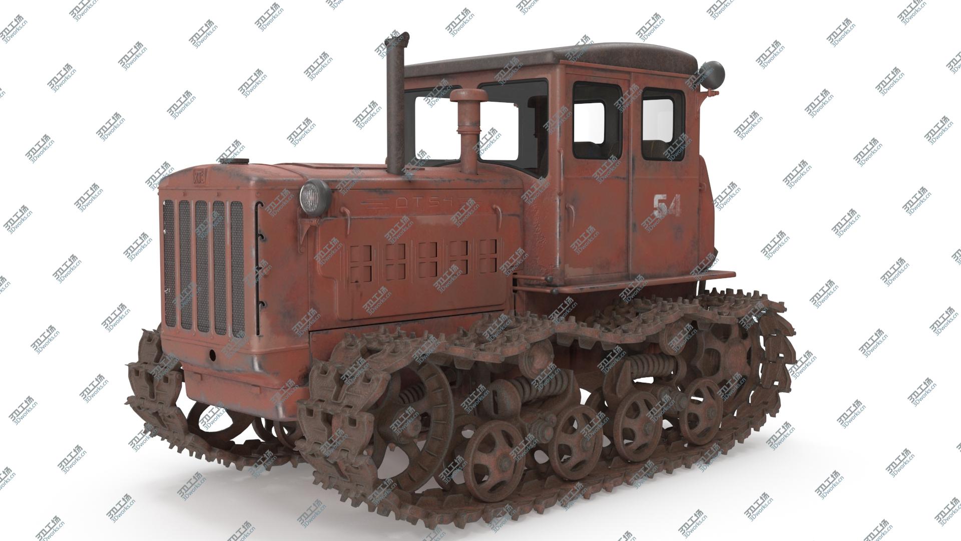 images/goods_img/202104093/Old Rusty Soviet Crawler Tractor DT54 Rigged 3D model/2.jpg
